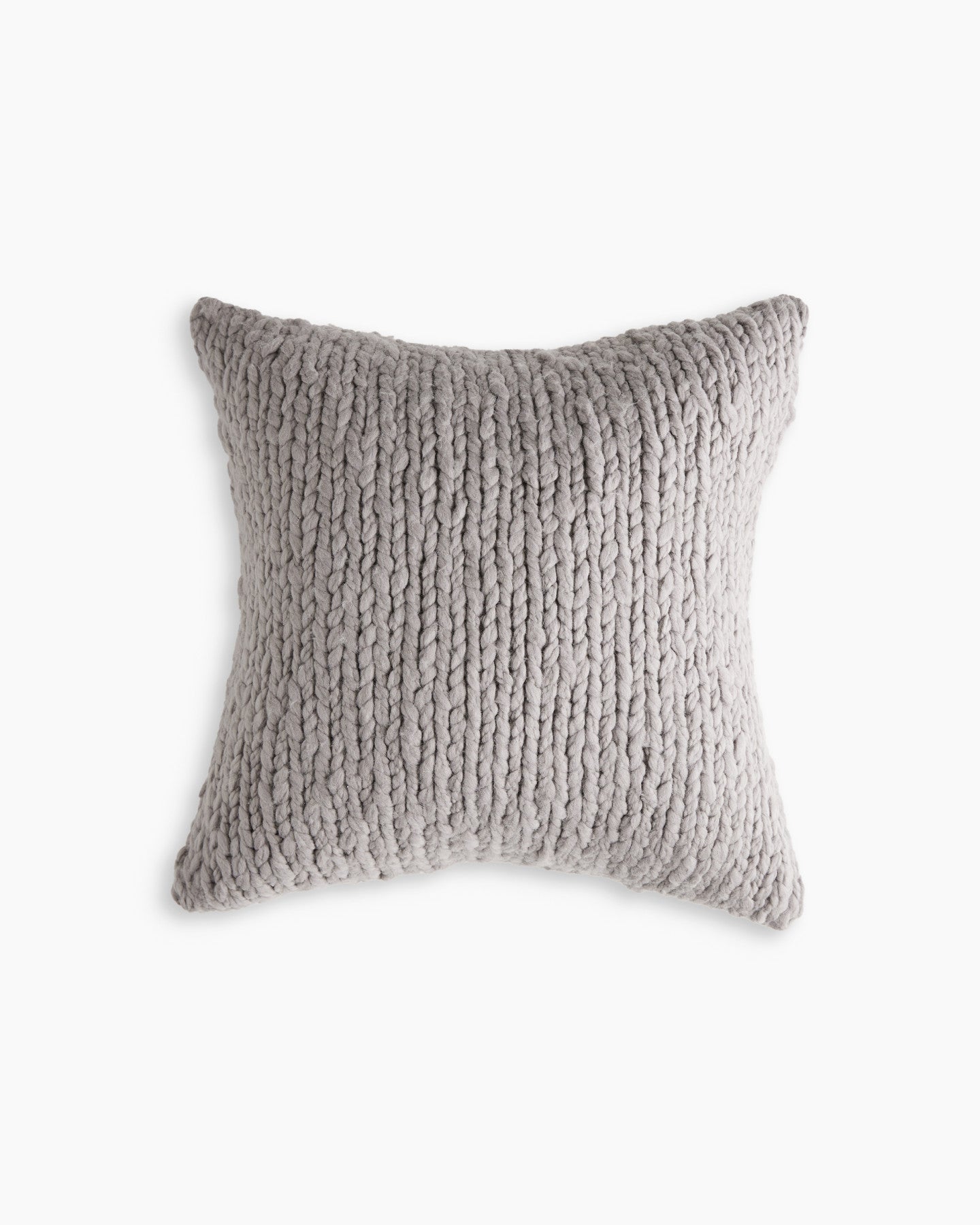 Chunky Hand Knit Wool Pillow Cover