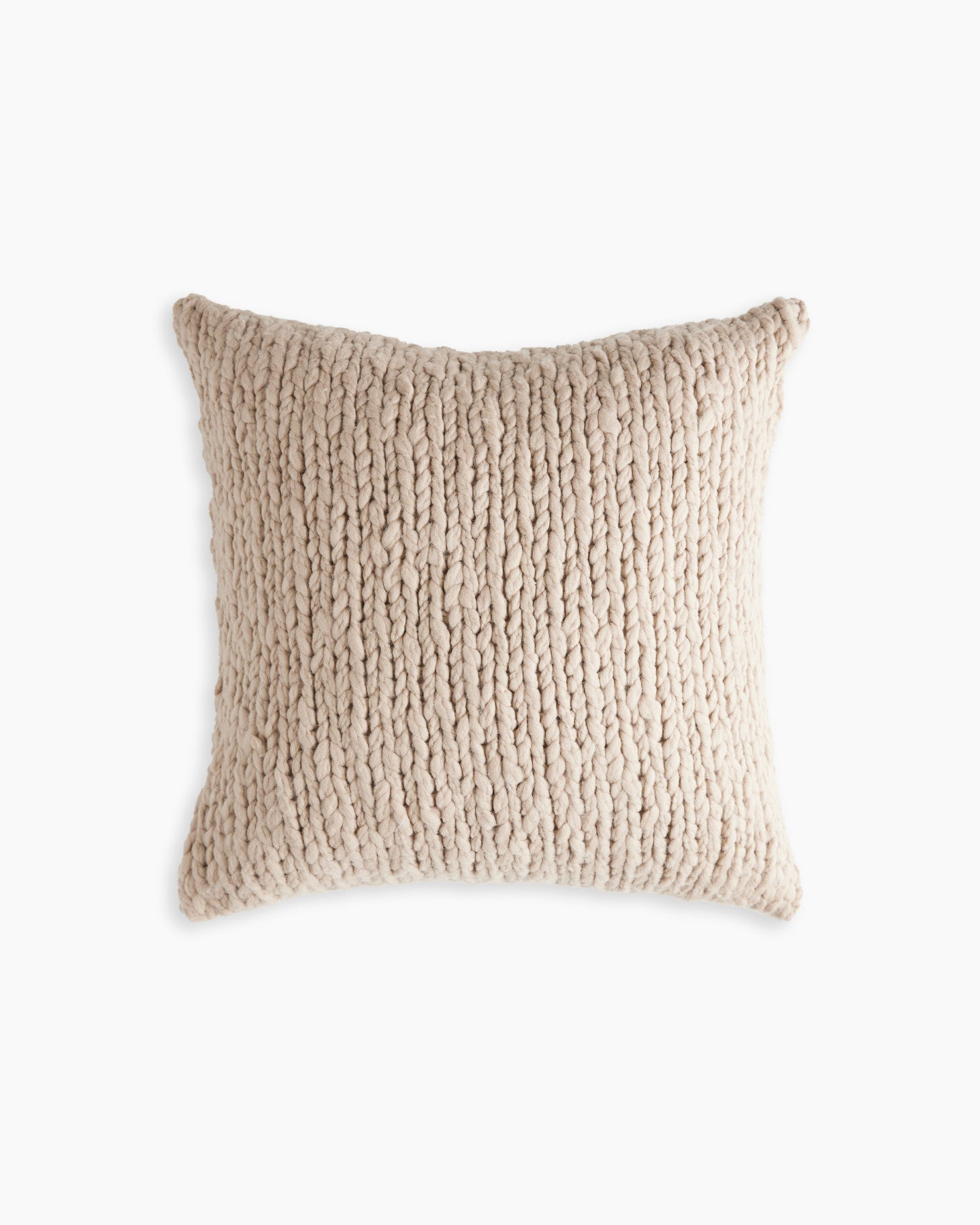 Chunky Hand Knit Wool Pillow Cover