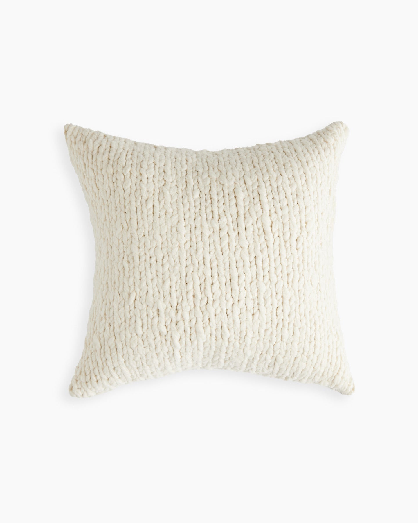 Chunky Hand Knit Wool Pillow Cover