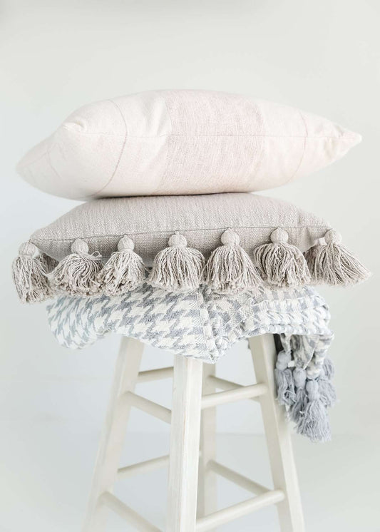 Cotton Woven Houndstooth Throw