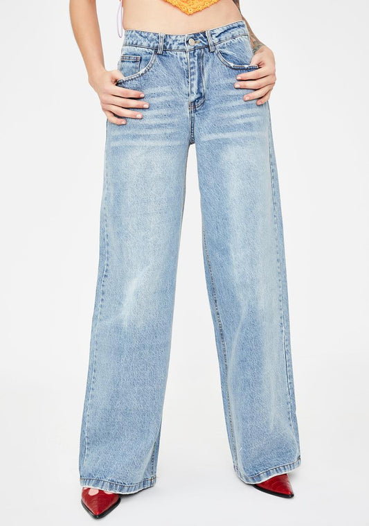 Light Wash Baggy Boyfriend Jeans