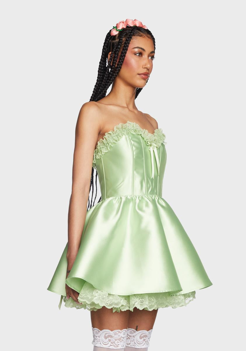 Forever Fancy Corset Dress - Green