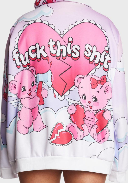 Plus Sick Of Love Zip-Up Hoodie