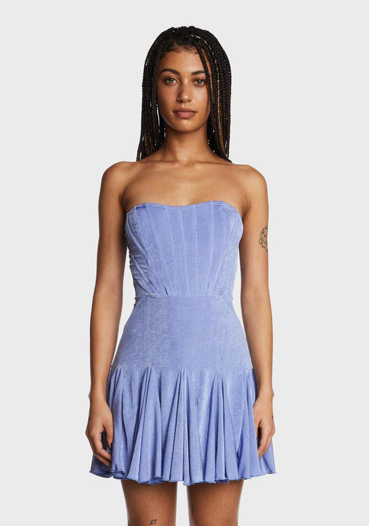Cyan Dance Romance Mini Dress