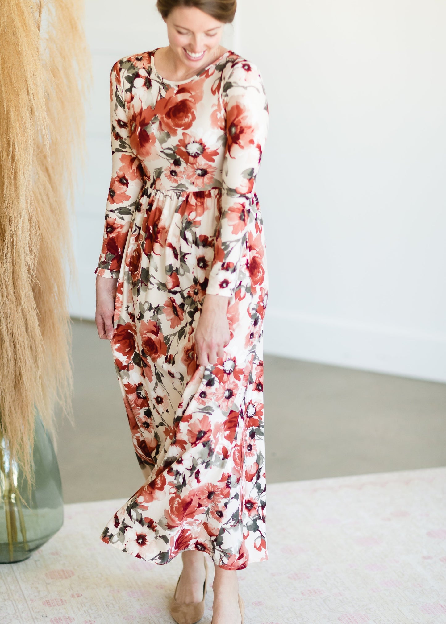 Georgia Long Sleeve Floral Maxi Dress - FINAL SALE