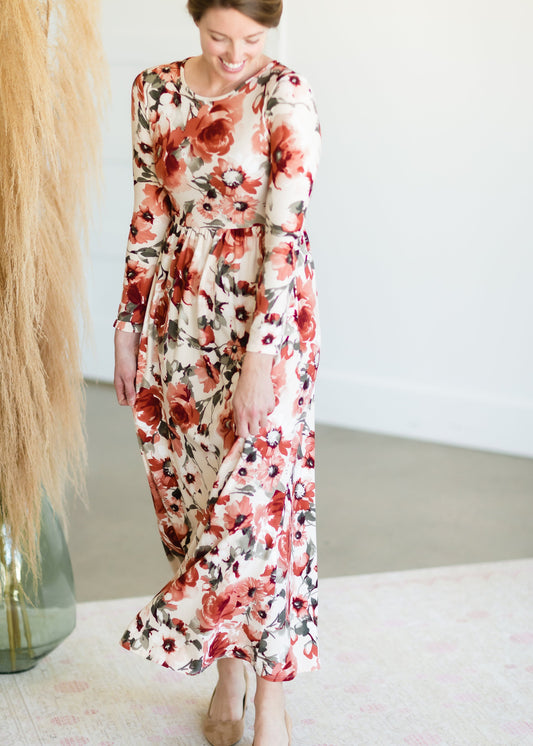 Georgia Long Sleeve Floral Maxi Dress - FINAL SALE