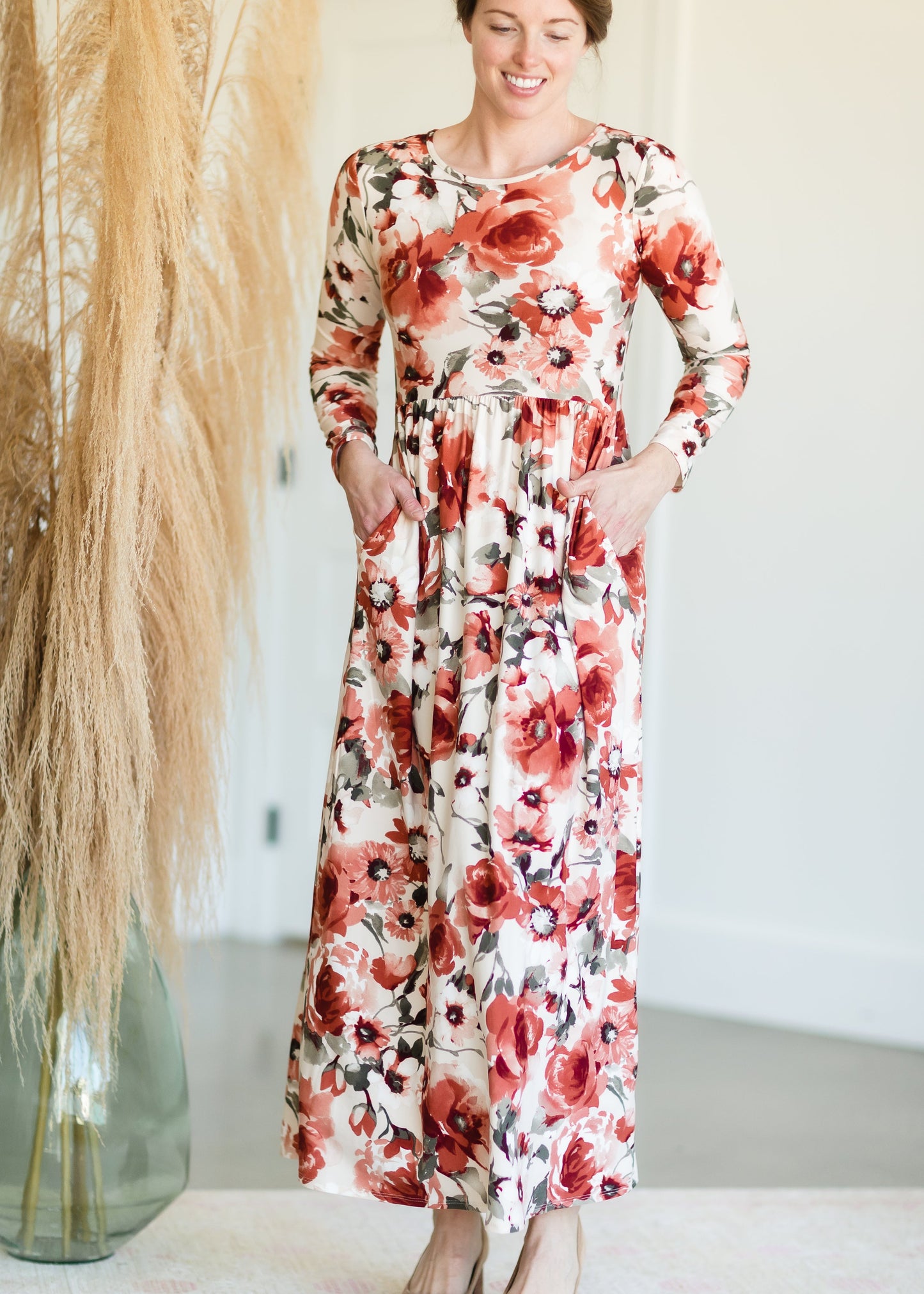 Georgia Long Sleeve Floral Maxi Dress - FINAL SALE