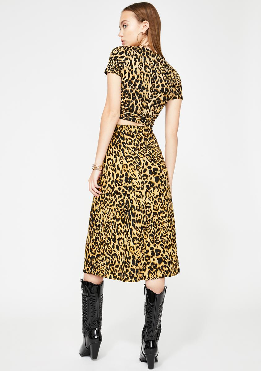Leopard Saika Skirt