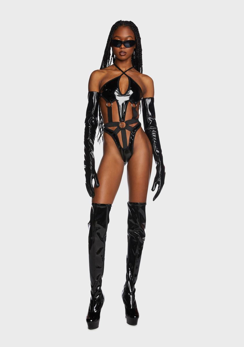 Black Witch Cut-Out Bodysuit