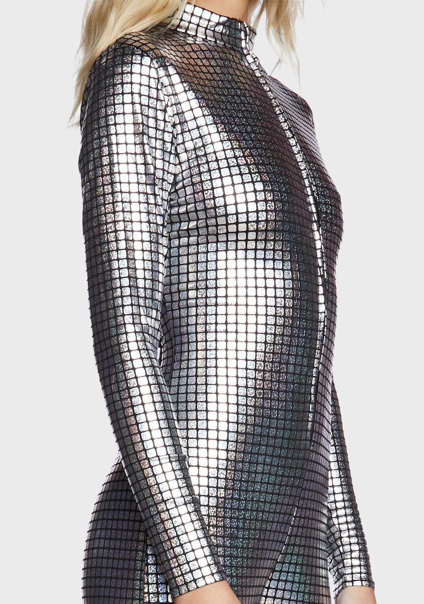 Give 'Em Whiplash Holographic Catsuit