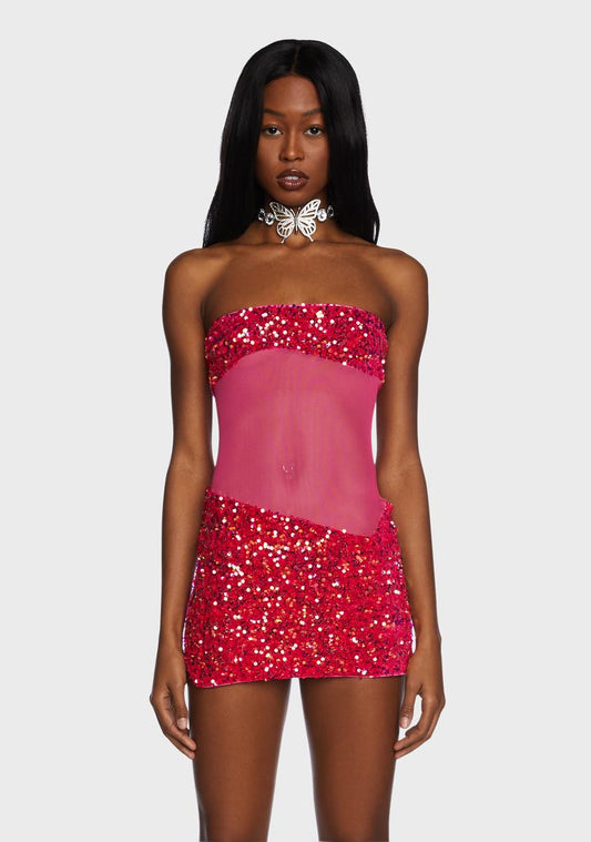 Rose Spark Horizon Mini Dress