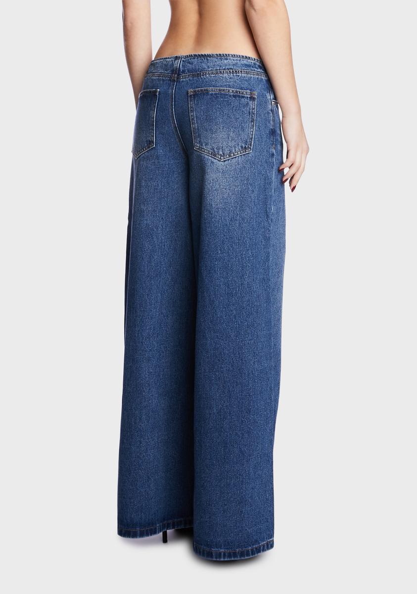 Low Rise Wide Jeans