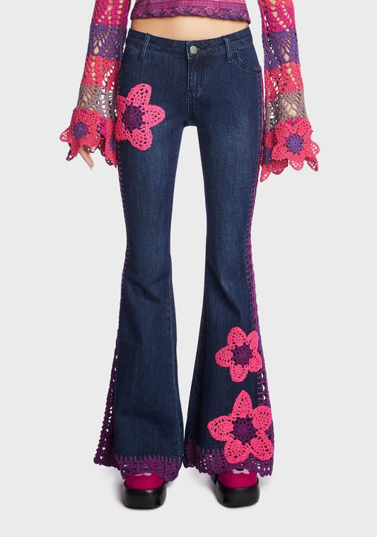 Under The Sun Crochet Jeans