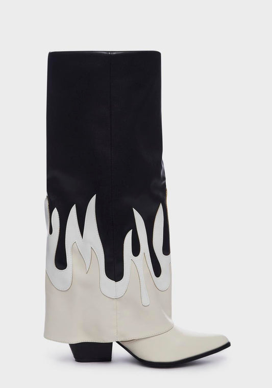 Natural Fired Up Heeled Boots