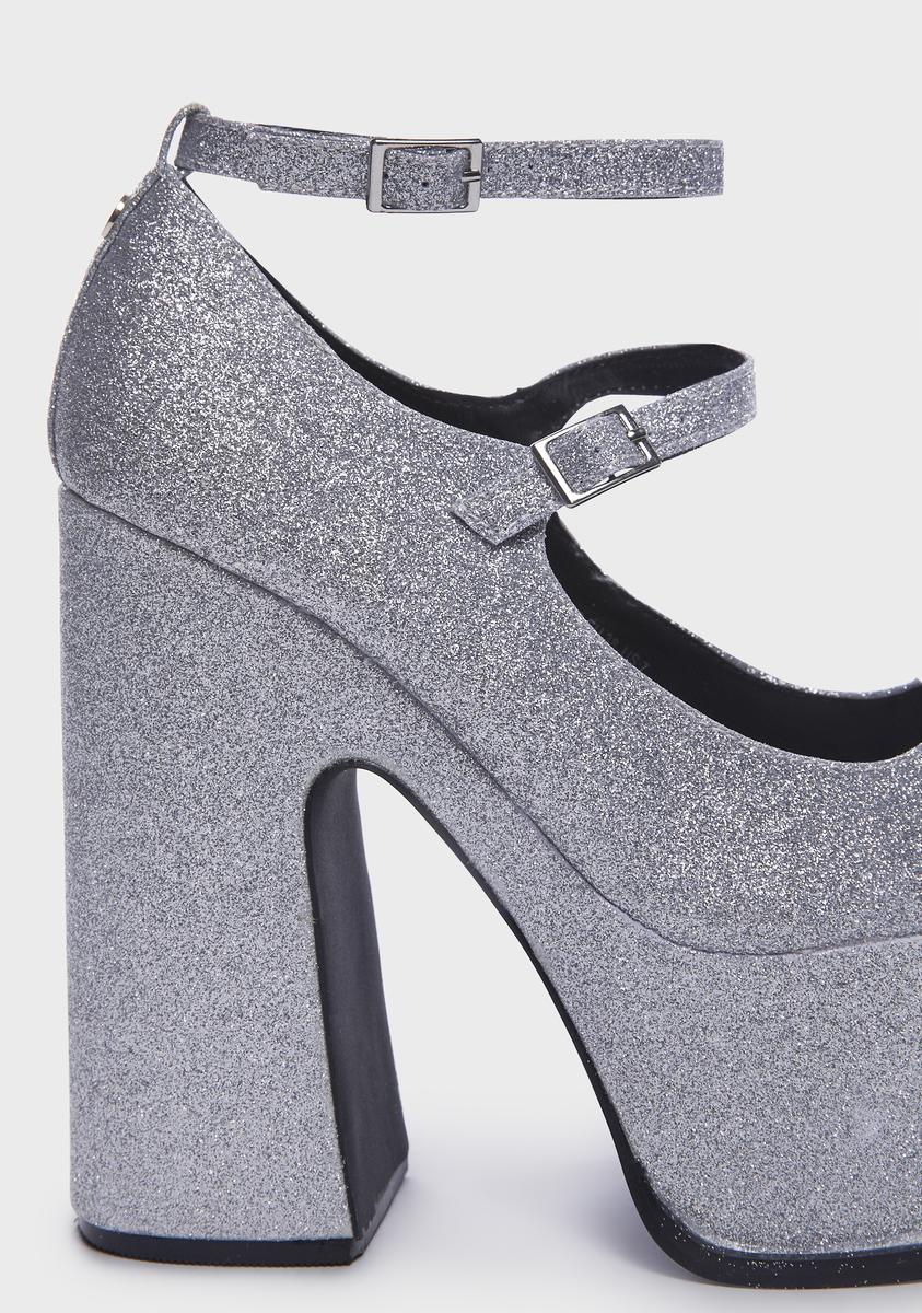 Glitter Natelle Platform Mary Janes