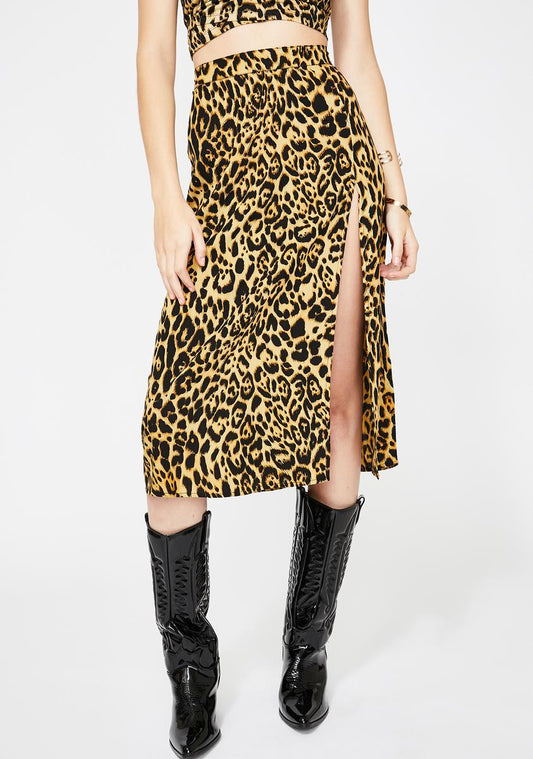 Leopard Saika Skirt