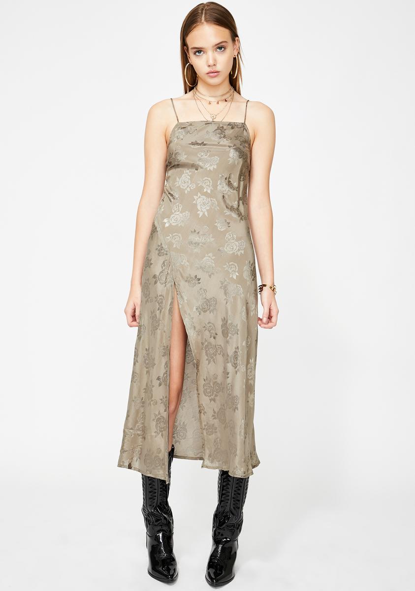 Silver Quinty Midi Dress