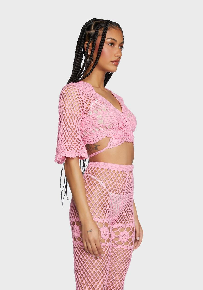 Dream Away Crochet Wrap Top