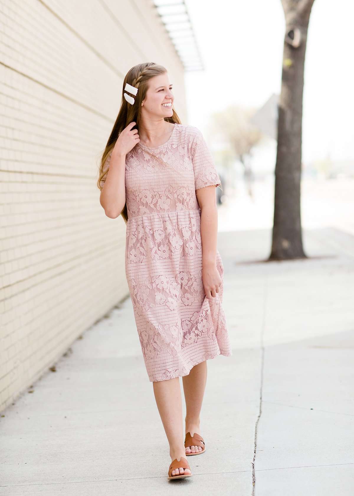 Lovely Lace Midi Dress - FINAL SALE