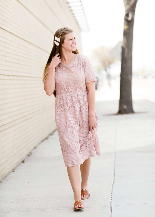 Lovely Lace Midi Dress - FINAL SALE