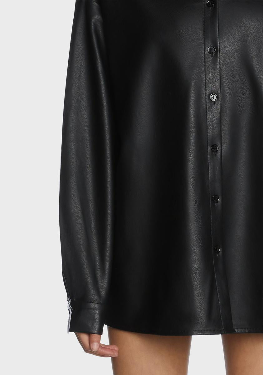 Make It Fashion Vegan Leather Shirt
