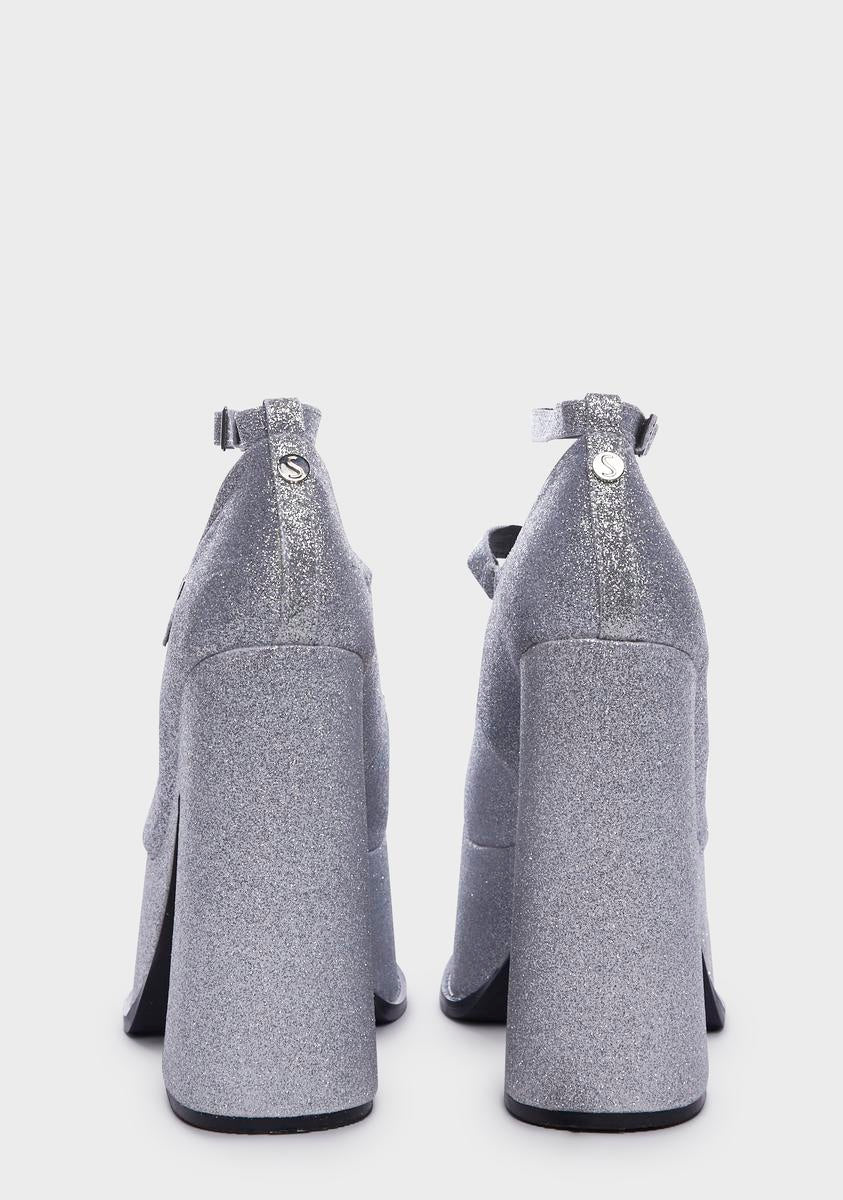 Glitter Natelle Platform Mary Janes