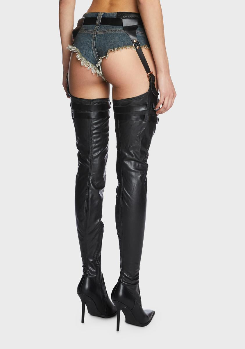 Alessia Thigh High Chap Boots