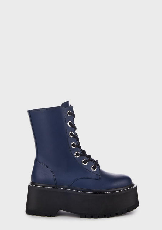 Lost In The Crowd Combat Boots