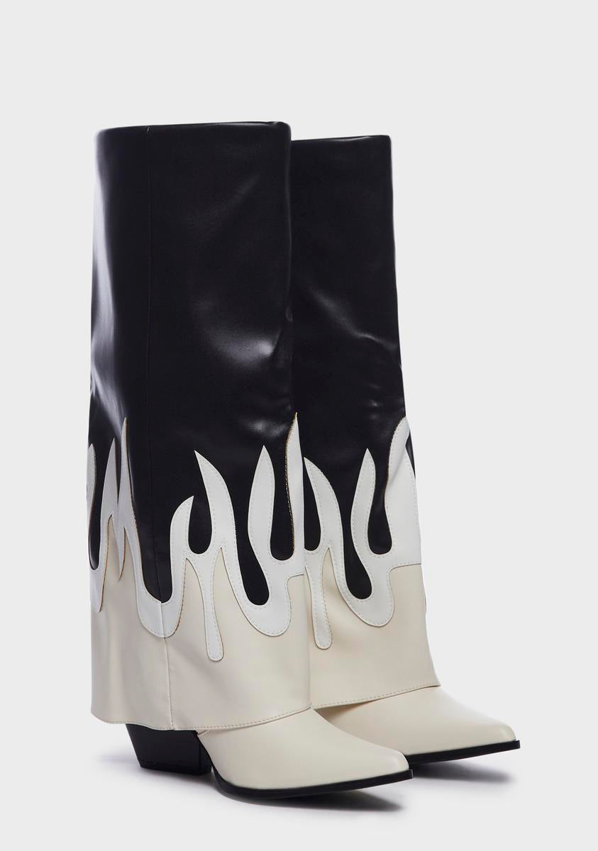 Natural Fired Up Heeled Boots