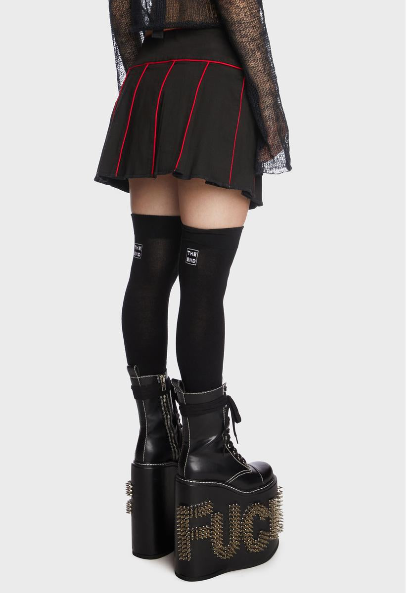 Band Pleated Skirt