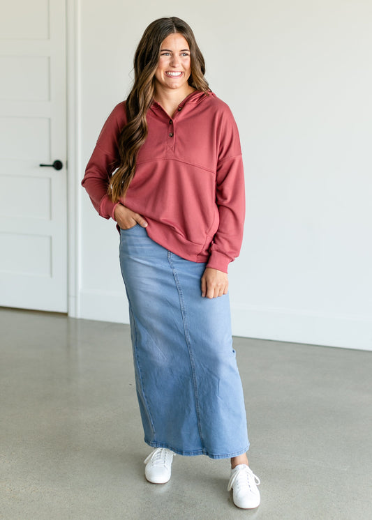 Reece Long Denim Skirt