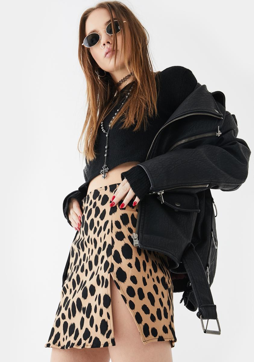 Leopard Wren Mini Skirt