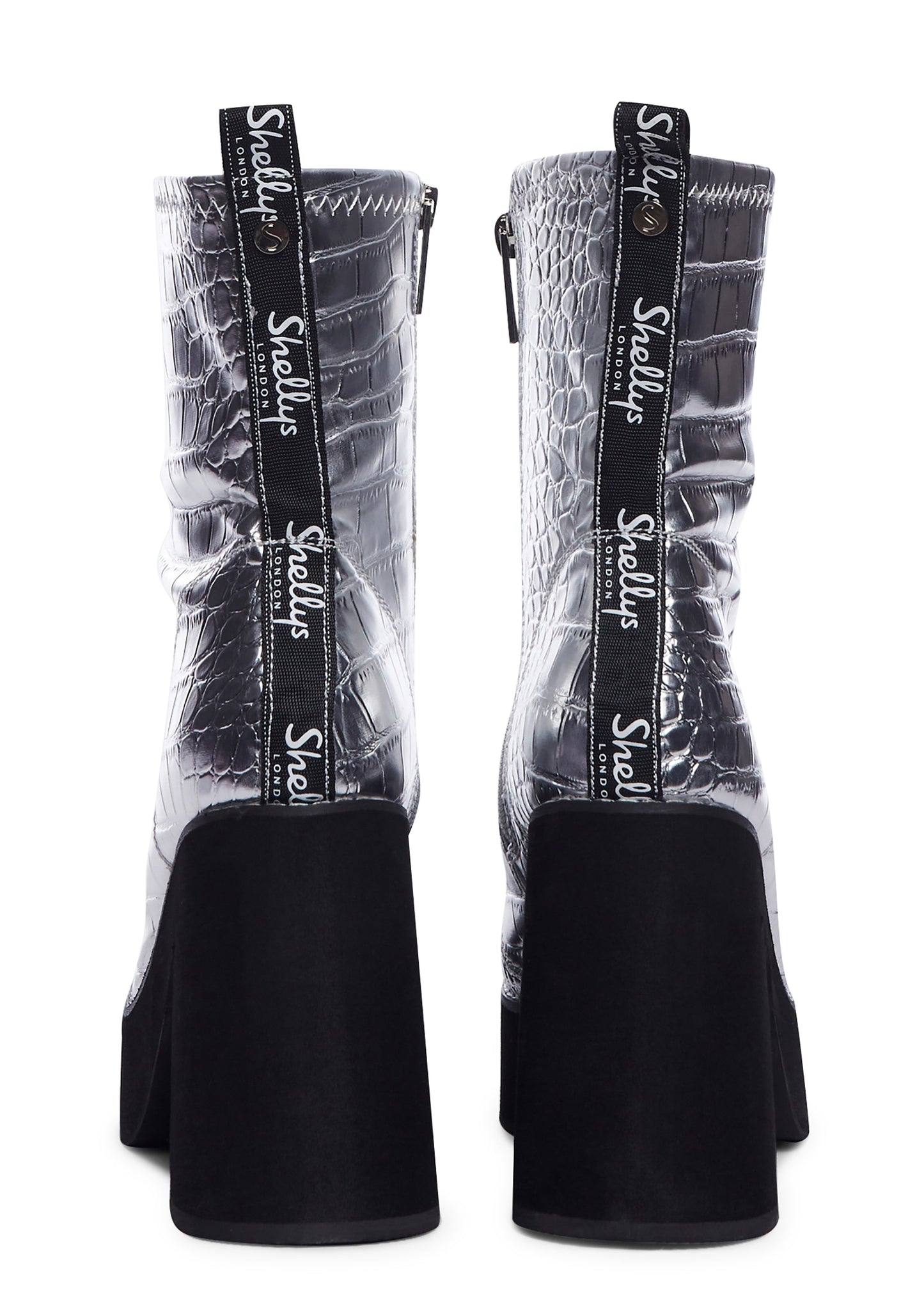 Silver Jupe Platform Ankle Boots