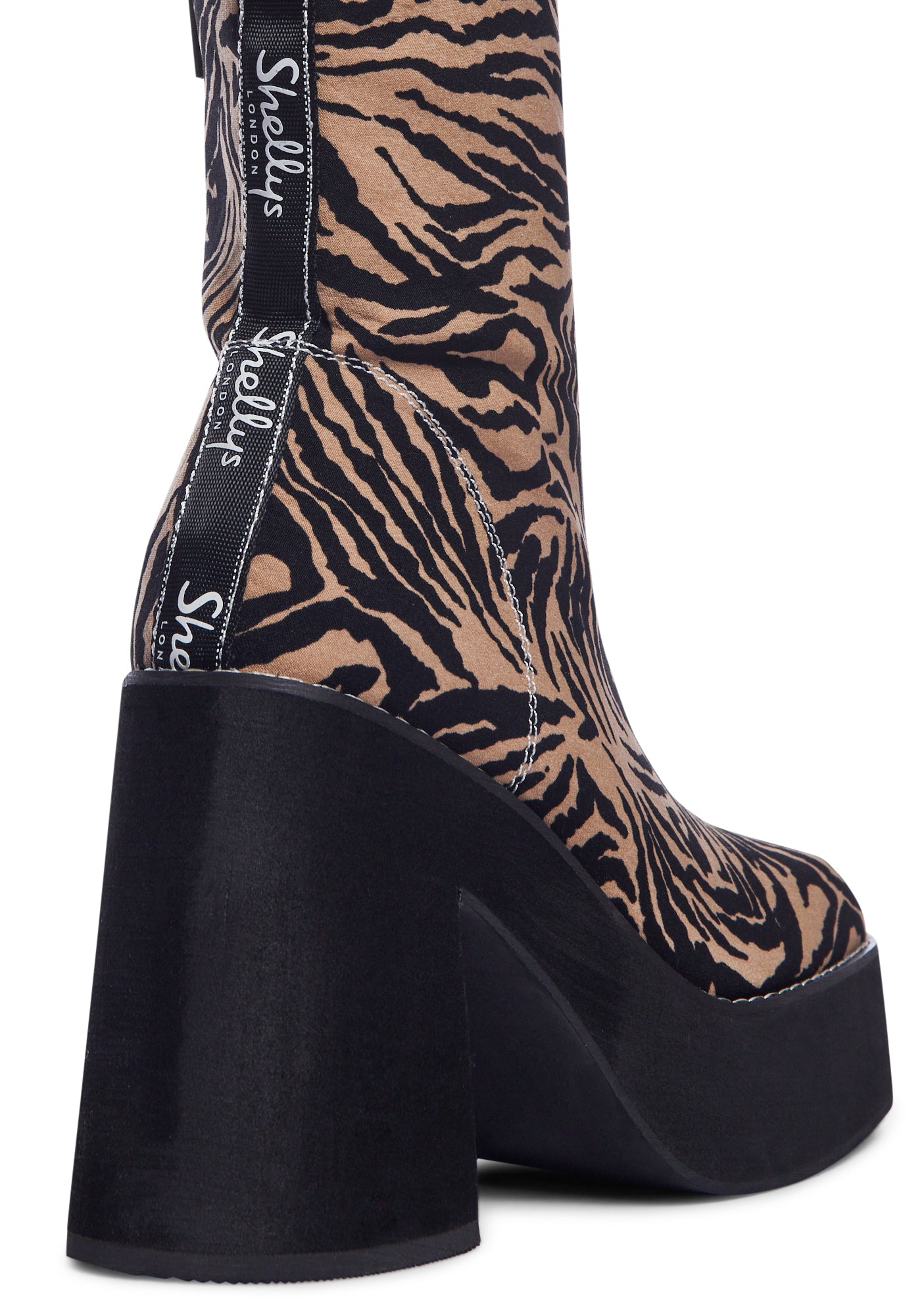 Natural Jupe Platform Ankle Boots