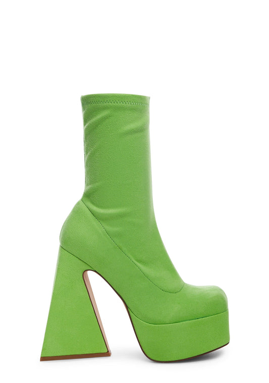 Lime Laskey Platform Boots