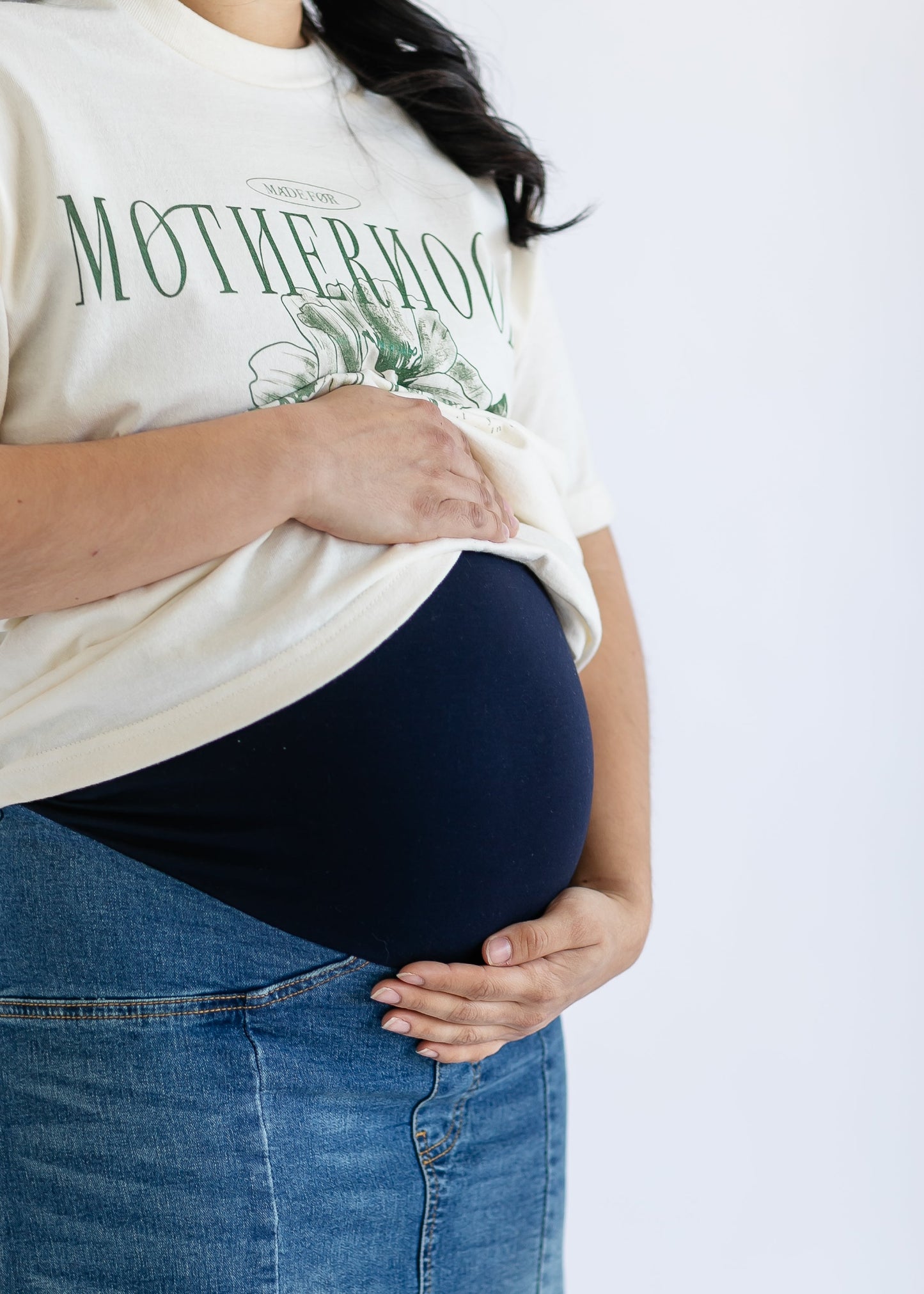 Shayla Maternity Denim Maxi Skirt