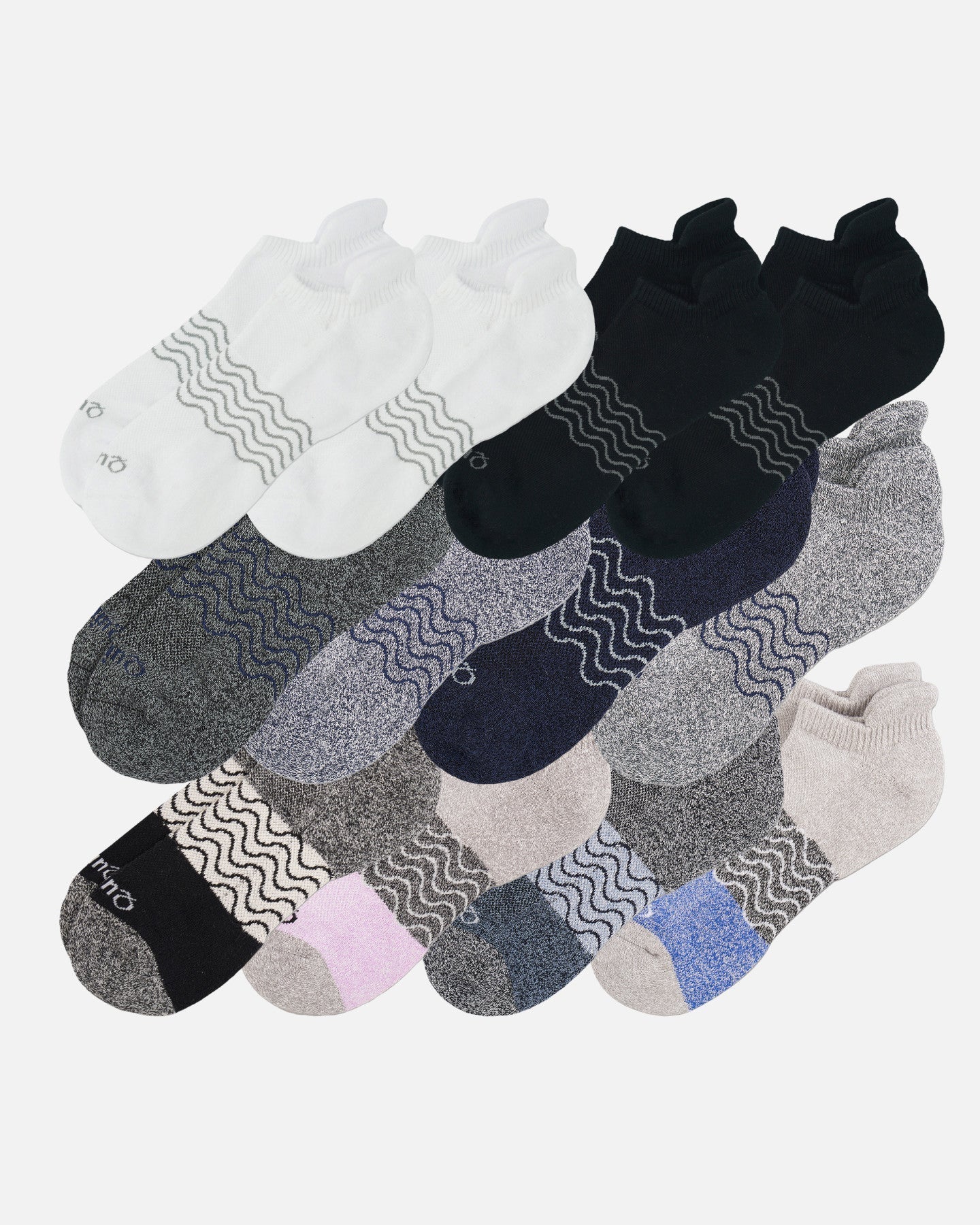 Everday Cotton Solid & Marl Ankle Socks (12-Pack)