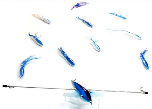 TORMENTER 36" SIDEWINDER TRACKER BAR - RIGHT SKIPJACK BIRD BLUE/WHITE SQUID