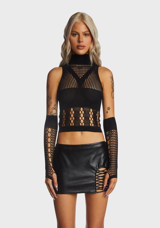 Ganlen Cutout Top
