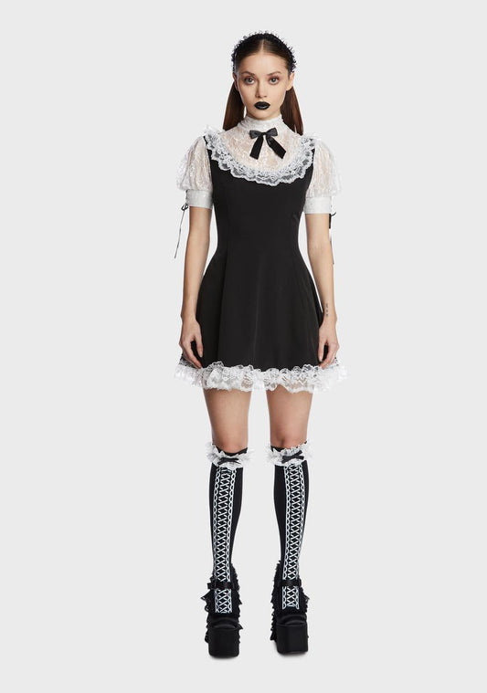 True Self Lace Trim Dress