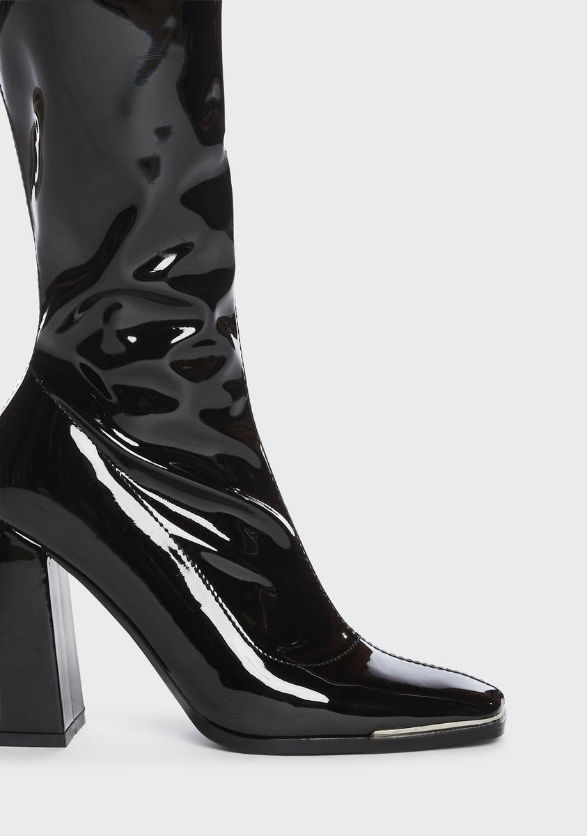 Black Jazzy Knee High Boots