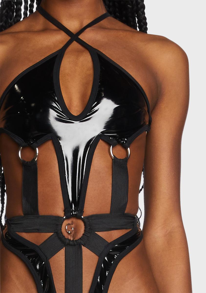 Black Witch Cut-Out Bodysuit