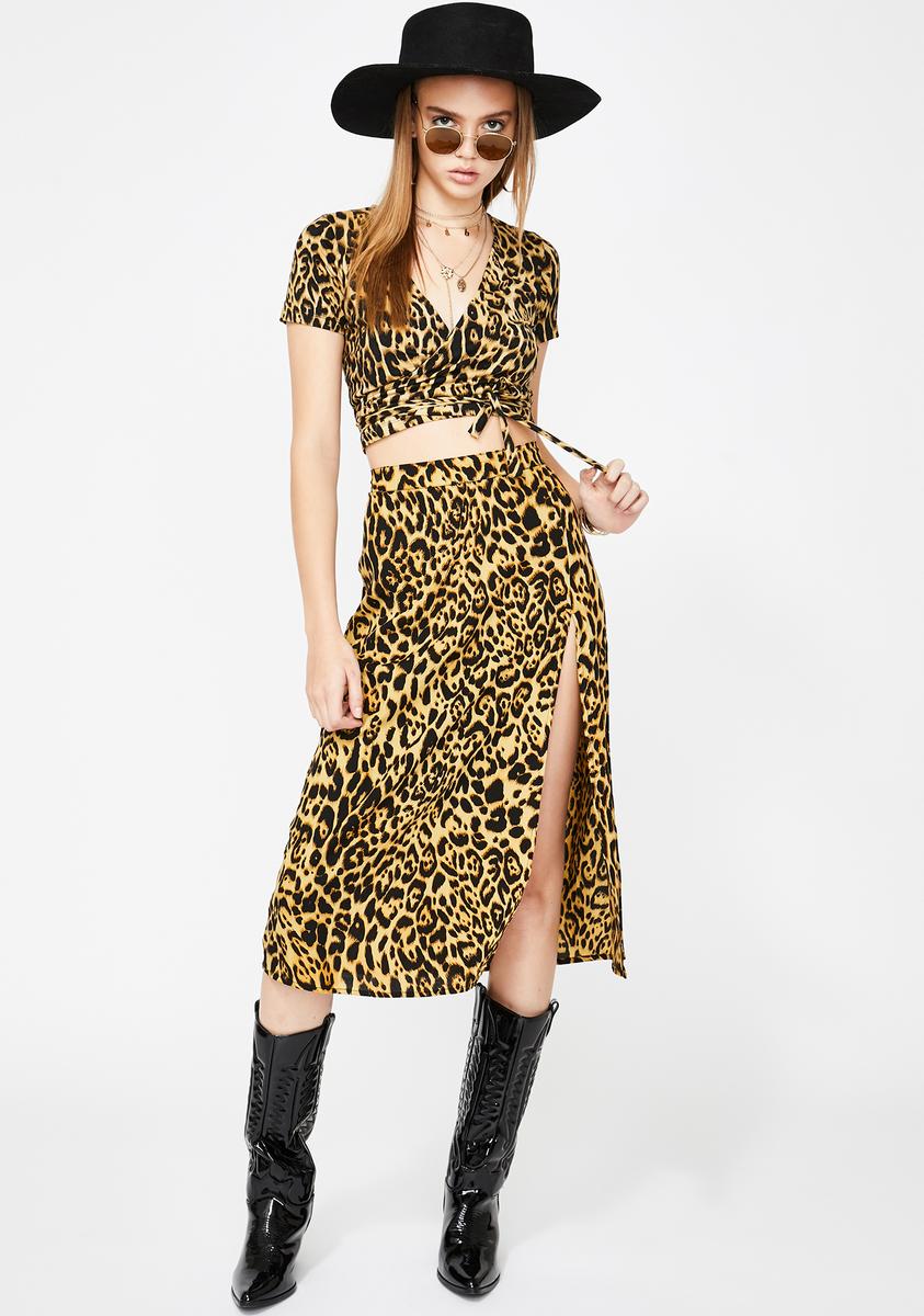 Leopard Saika Skirt
