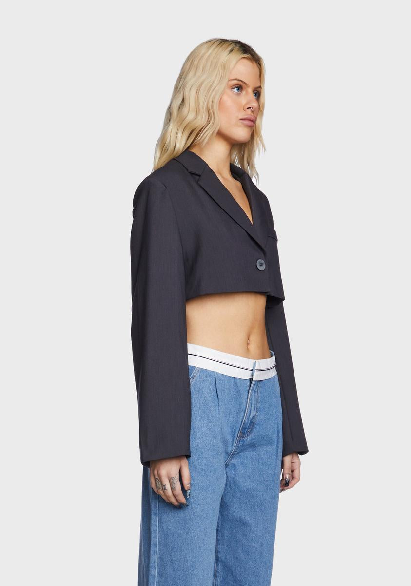 Amira Cropped Oversized Blazer