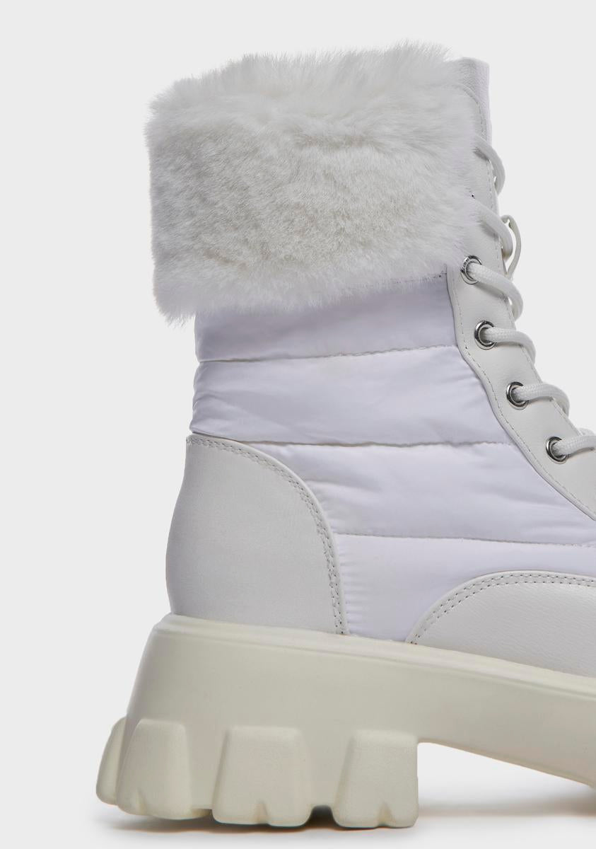 Icy Missing Pieces Combat Boots